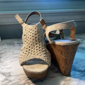 Women’s crochet wedge sandal
